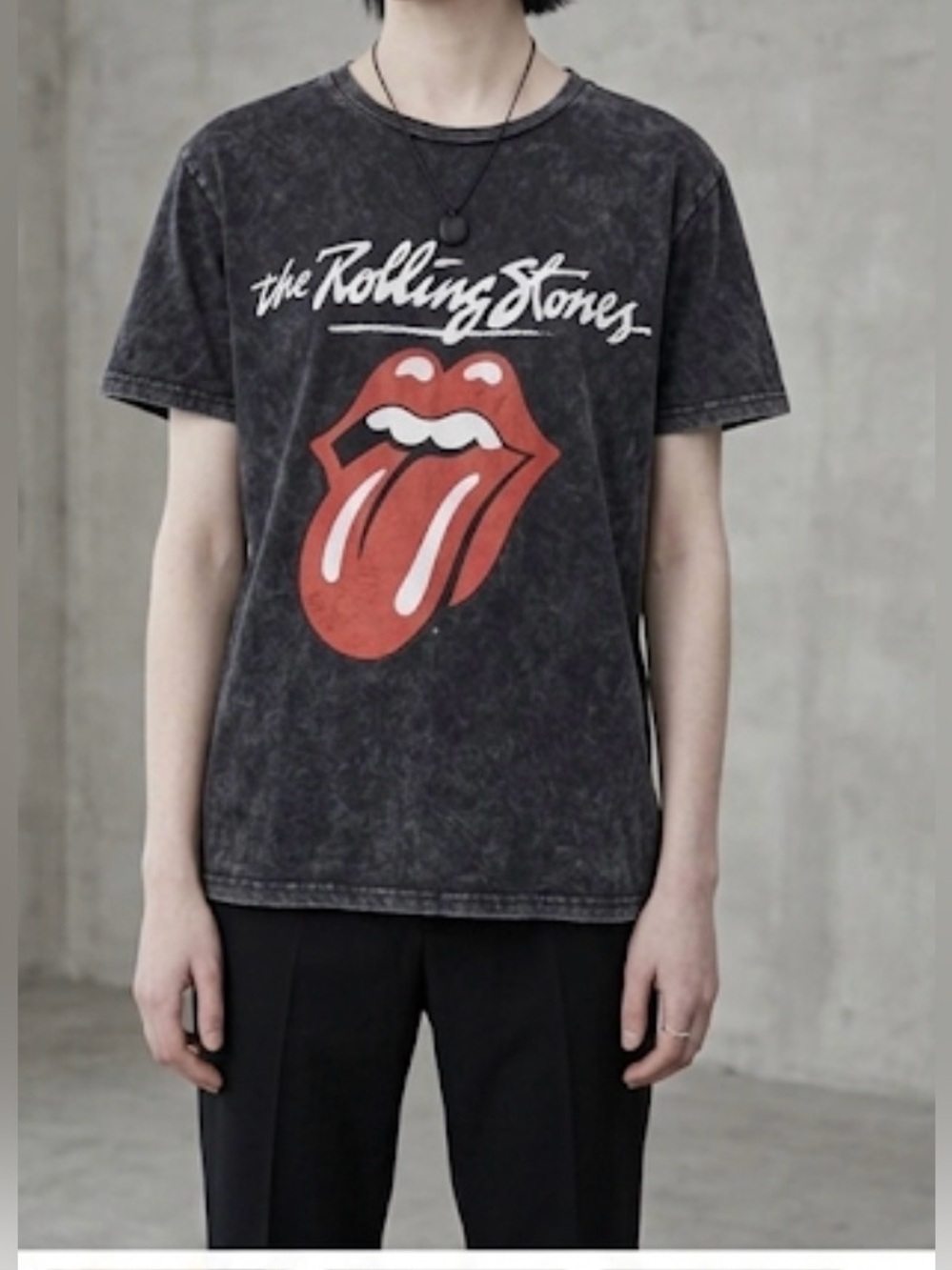 The Rolling Stones Charcoal Tee S‎ Whymsigoth Punk Rave Academia Casual Western
